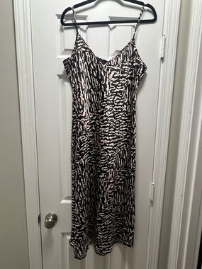 Calvin Klein Jeans "Easy Tiger"  Satin Slip MIDI  Dress NWT